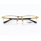 Gold Half Rim Rectangular Eyeglasses - Charmant Z