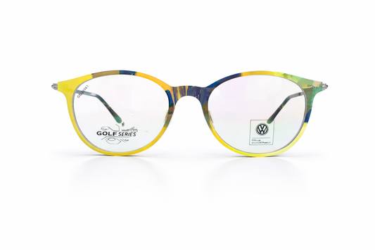 Gradient Green & Yellow Round Eyeglasses - Volkswagen Golf