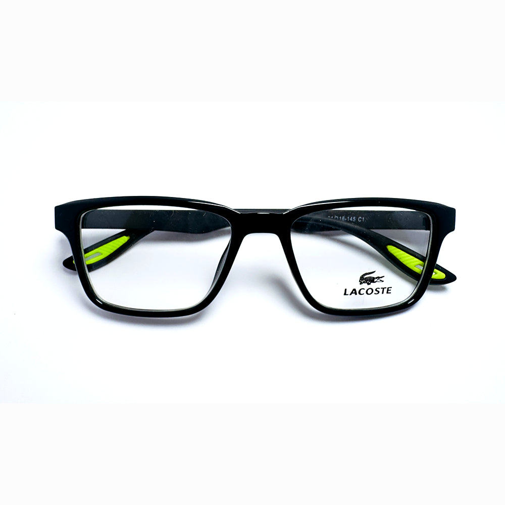 Black Full Rim Square Eyeglasses - Lacoste
