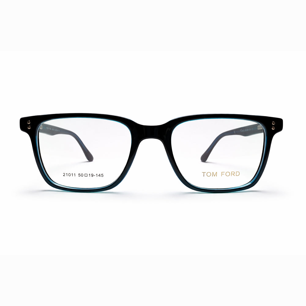 Black and Blue Full Rim Square Eyeglasses - Tom Ford