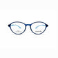 Blue Full Rim Round Eyeglasses - Swatch