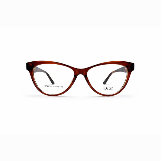 Brown Full Rim Cat Eye Eyeglasses - Dior