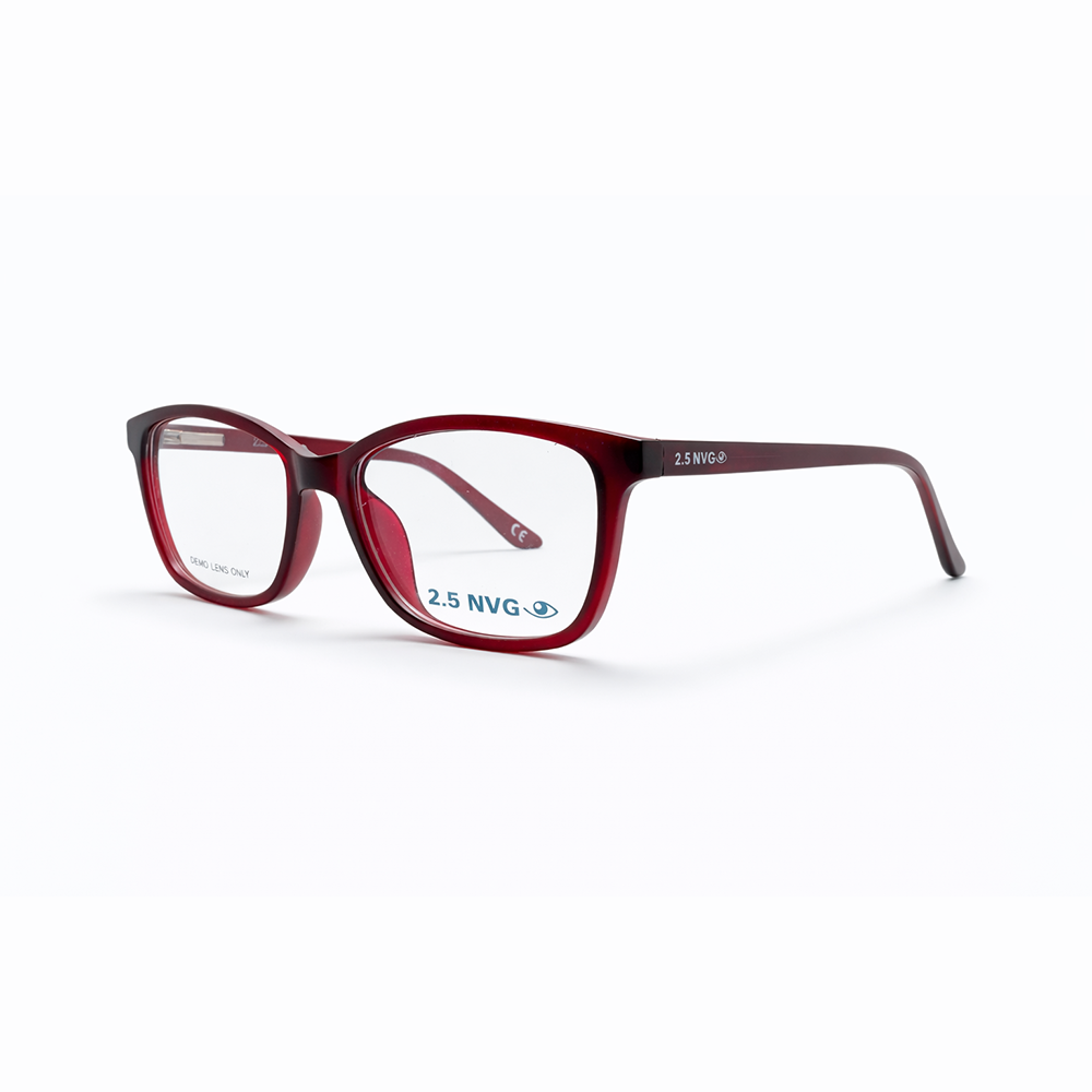 Burgundy Full Rim Oval Eyeglasses - 2.5 NVG