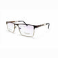 Gold and Brown Half Rim Rectangular Eyeglasses - Danson