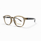Grey Transparent Full Rim Round Eyeglasses - Moscot
