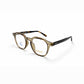 Grey Transparent Full Rim Round Eyeglasses - Moscot