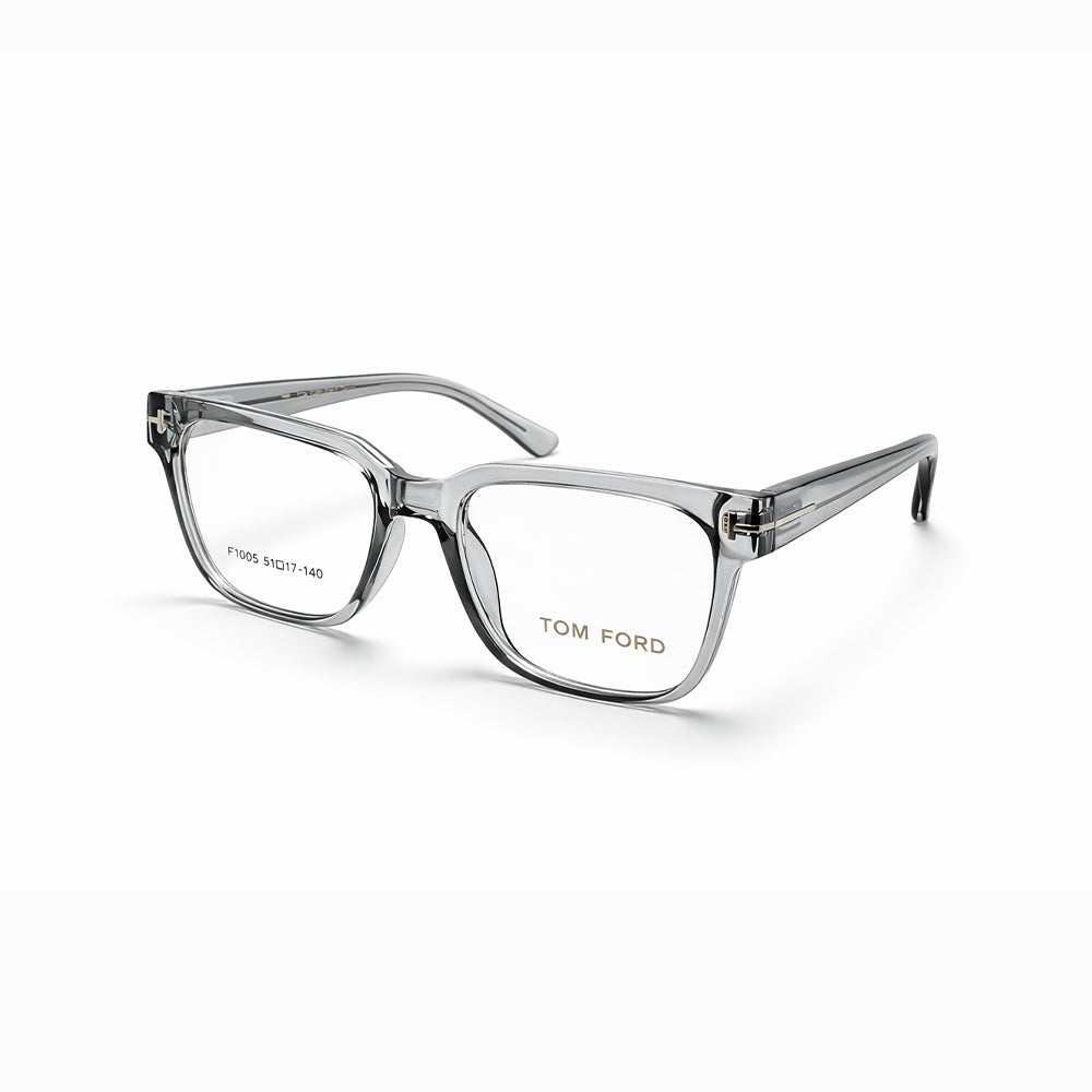 Grey Transparent Full Rim Square Eyeglasses - Tom Ford