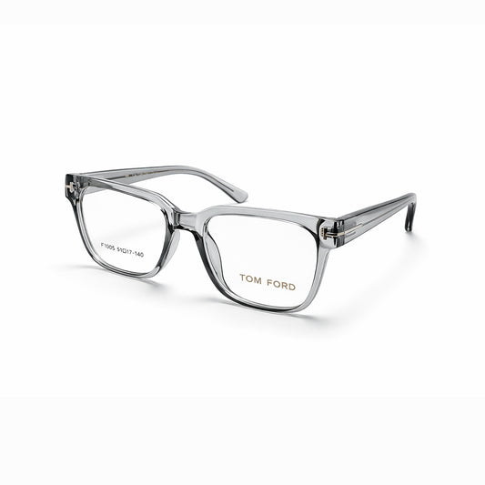 Grey Transparent Full Rim Square Eyeglasses - Tom Ford