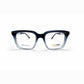 Grey and Blue Gradient Full Rim Square Eyeglasses - Pagboiel