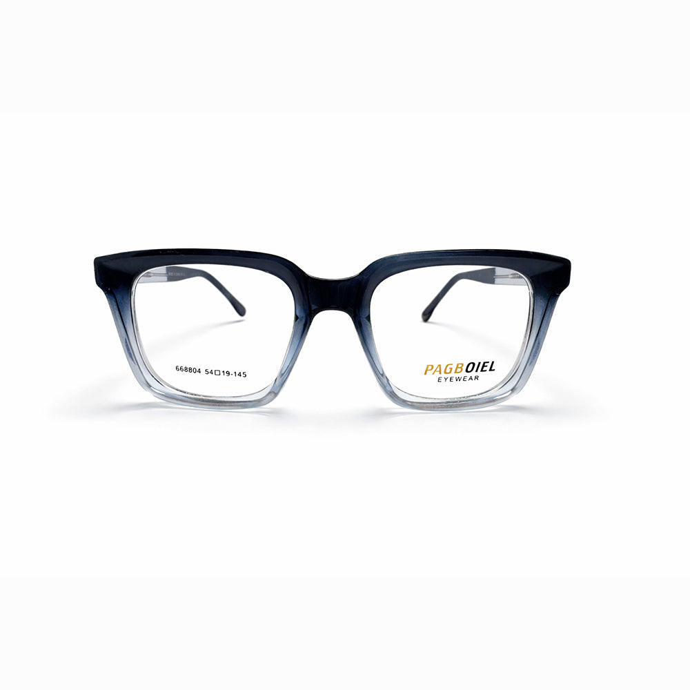 Grey and Blue Gradient Full Rim Square Eyeglasses - Pagboiel