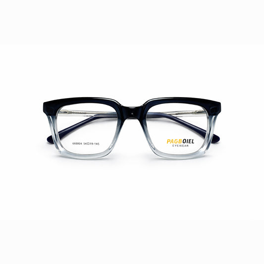 Grey and Blue Gradient Full Rim Square Eyeglasses - Pagboiel