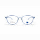 Light Blue Transparent Full Rim Round Eyeglasses - Zeiss