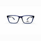 Matte Blue Full Rim Rectangular Eyeglasses - Lacoste