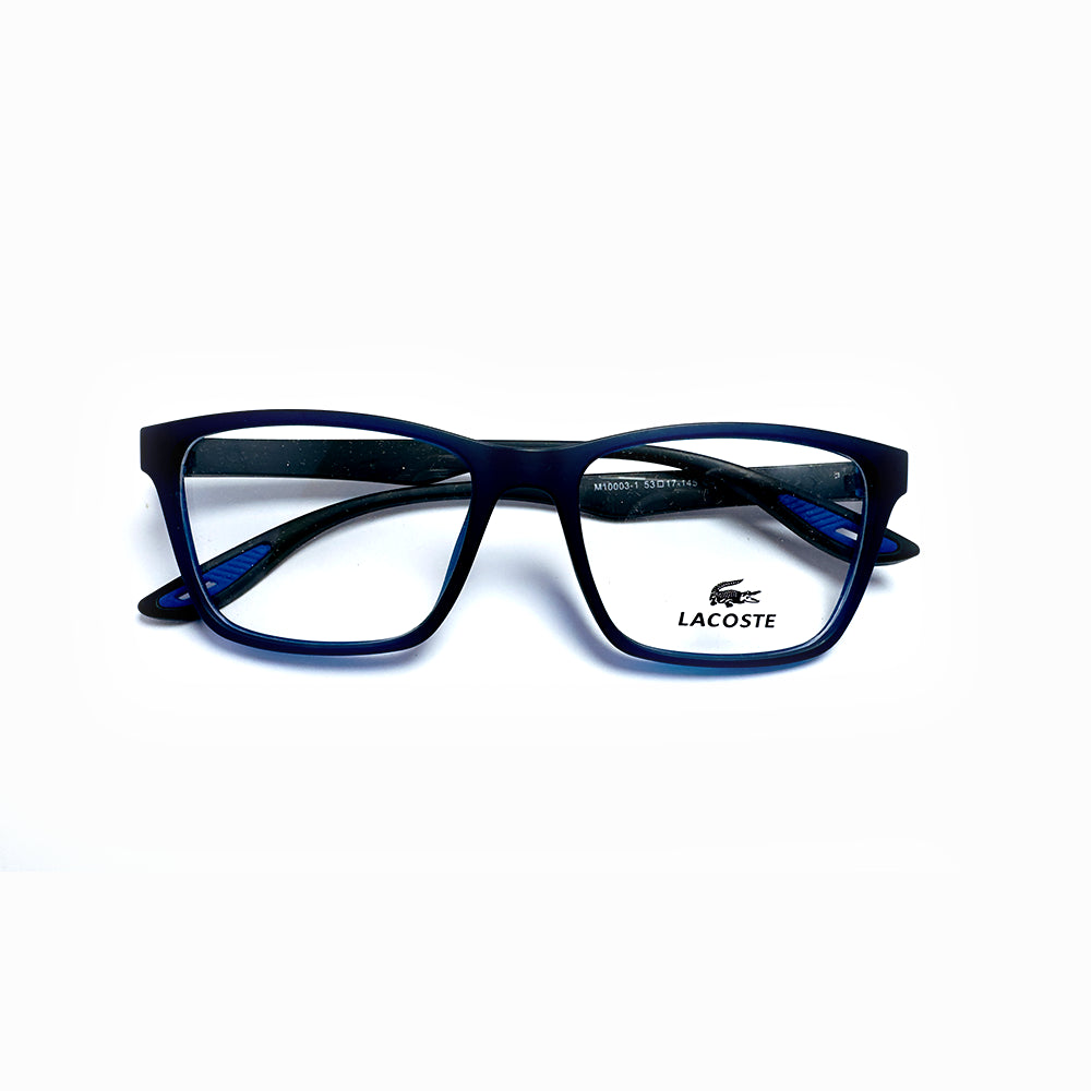 Matte Blue Full Rim Rectangular Eyeglasses - Lacoste