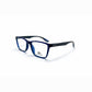 Matte Blue Full Rim Rectangular Eyeglasses - Lacoste
