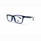 Matte Blue Full Rim Rectangular Eyeglasses - Lacoste