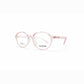 Pink Transparent Full Rim Round Eyeglasses - Swatch
